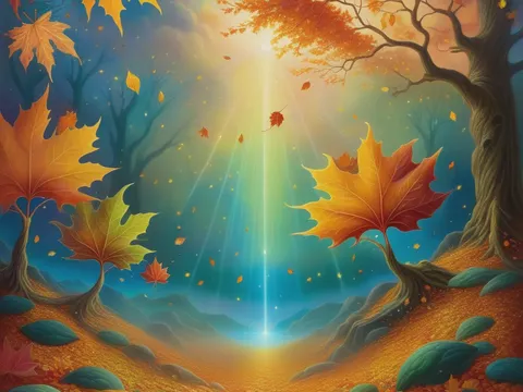 Caída de hojas de otoño