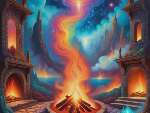 Fuego de hogar caótico