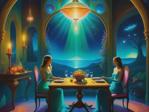 Masă de dining magică