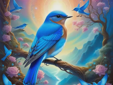 Pájaro azul