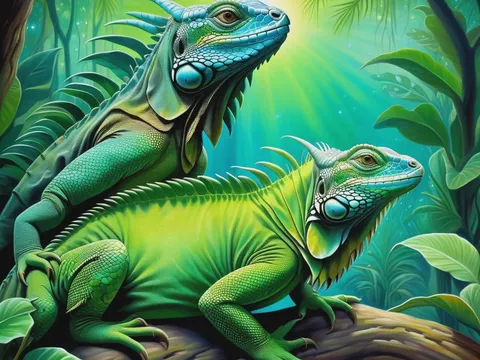 Iguana verde