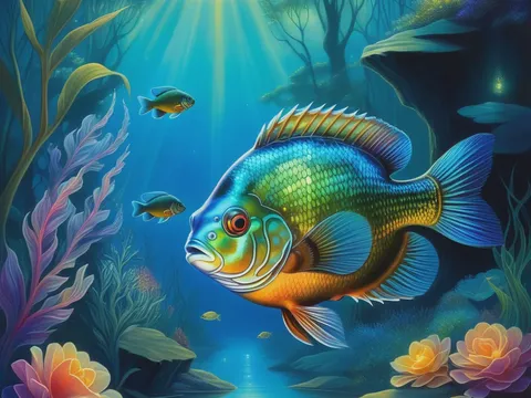 Pez agalla azul