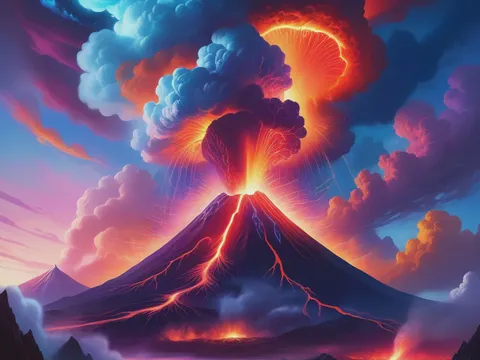 Volcano Erupting