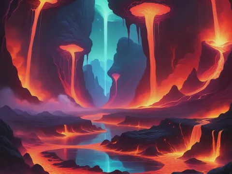 Lava Flowing